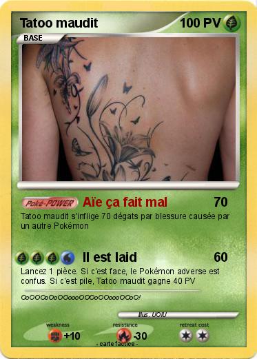 Pokemon Tatoo maudit