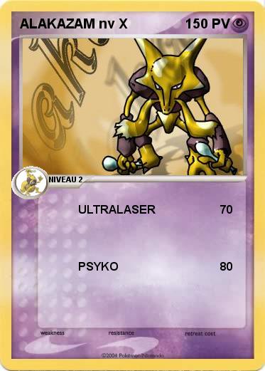 Pokemon ALAKAZAM nv X