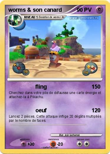 Pokemon worms & son canard