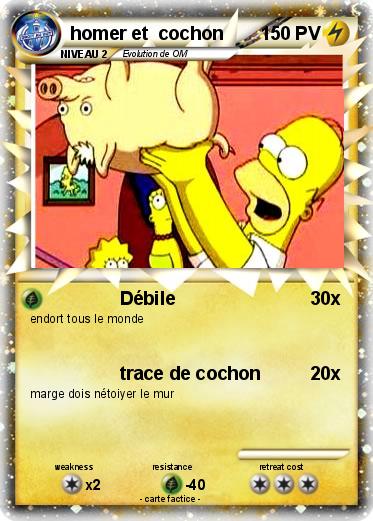 Pokemon homer et  cochon