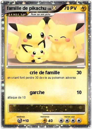 Pokemon famille de pikachu