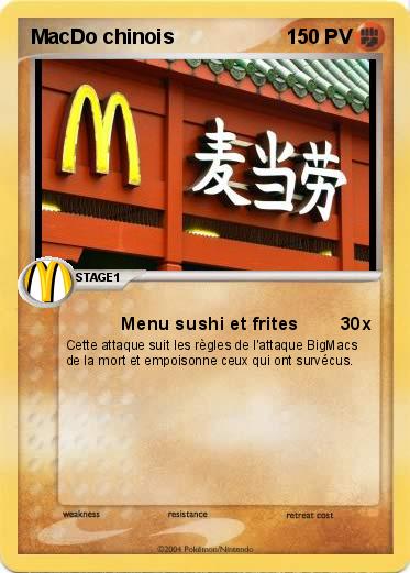 Pokemon MacDo chinois