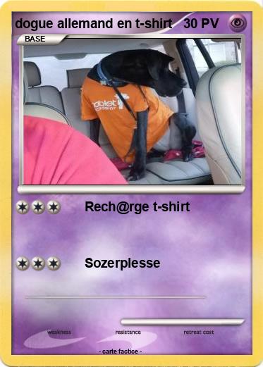 Pokemon dogue allemand en t-shirt