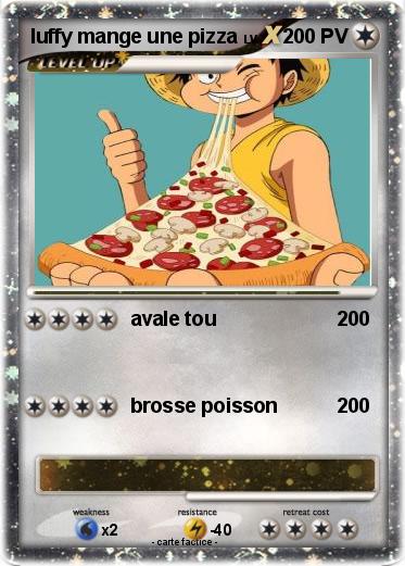 Pokemon luffy mange une pizza
