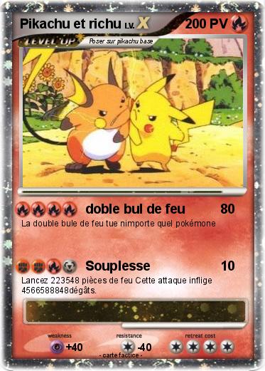 Pokemon Pikachu et richu