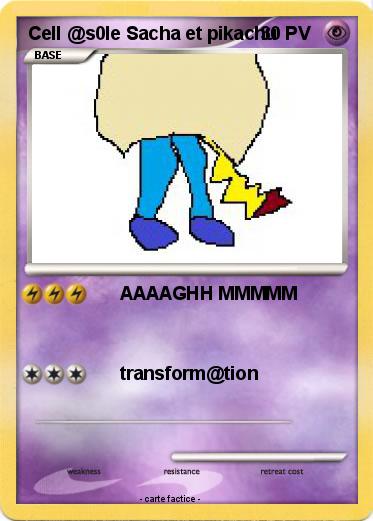 Pokemon Cell @s0le Sacha et pikachu