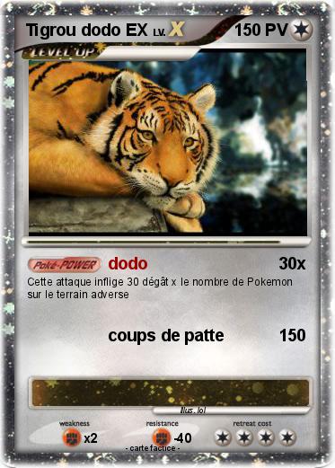 Pokemon Tigrou dodo EX