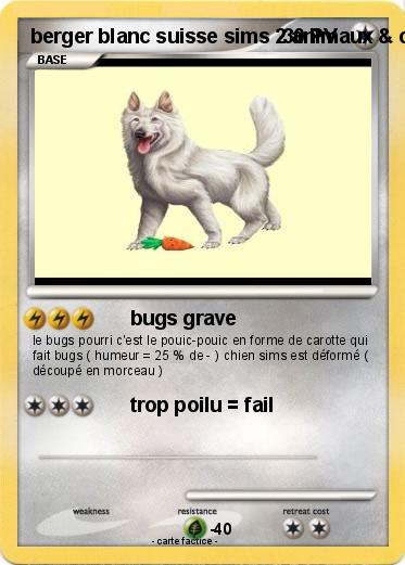 Pokemon berger blanc suisse sims 2 animaux & cie