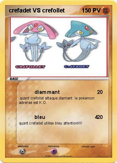 Pokemon crefadet VS crefollet Pokemon crefadet VS crefollet