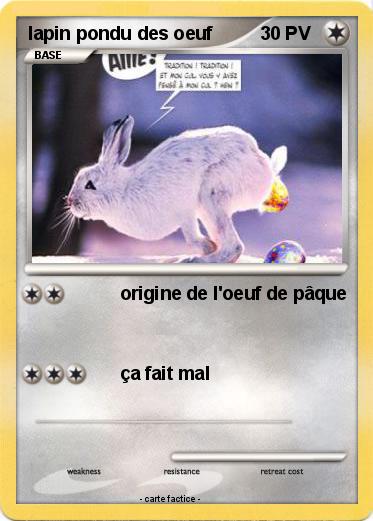 Pokemon lapin pondu des oeuf