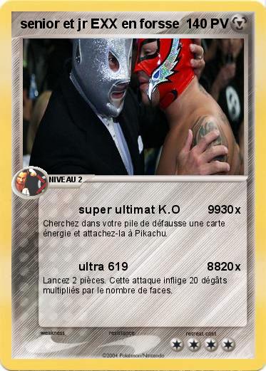 Pokemon senior et jr EXX en forsse