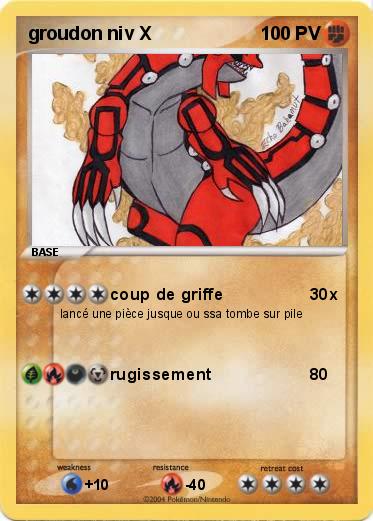 Pokemon groudon niv X