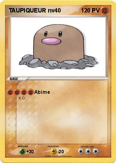 Pokemon TAUPIQUEUR nv40