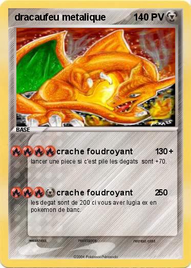 Pokemon dracaufeu metalique
