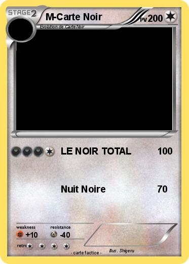 Pokemon M-Carte Noir