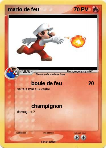 Pokemon mario de feu