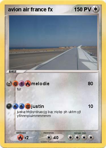 Pokemon avion air france fx