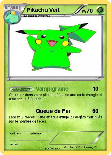 Pokemon Pikachu Vert