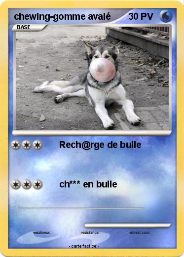 Pokemon chewing-gomme avalé
