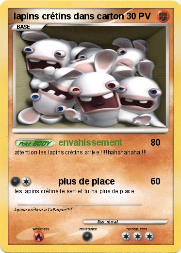 Pokemon lapins crétins dans carton