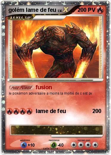 Pokemon golém lame de feu