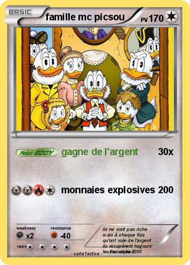 Pokemon famille mc picsou