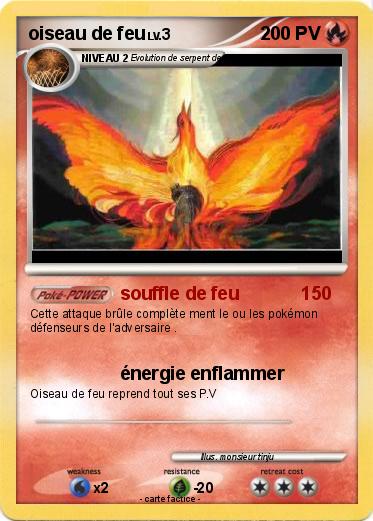 Pokemon oiseau de feu