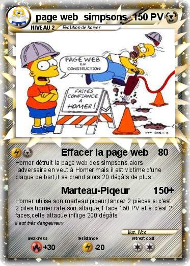 Pokemon page web  simpsons