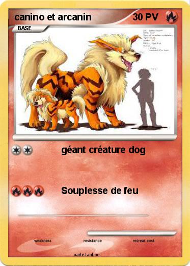 Pokemon canino et arcanin