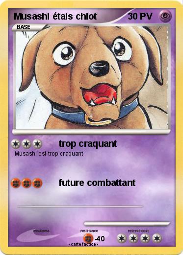 Pokemon Musashi étais chiot