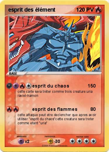 Pokemon esprit des élément