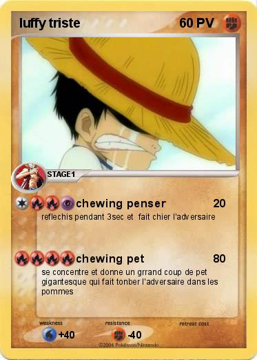 Pokemon luffy triste