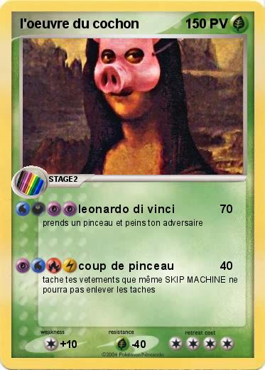 Pokemon l'oeuvre du cochon