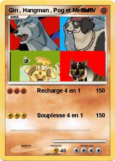 Pokemon Gin , Hangman , Pog et Mèdard