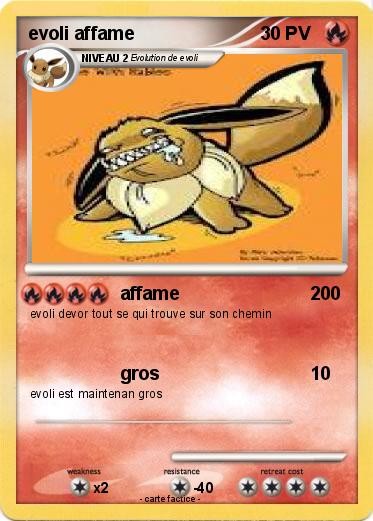 Pokemon evoli affame