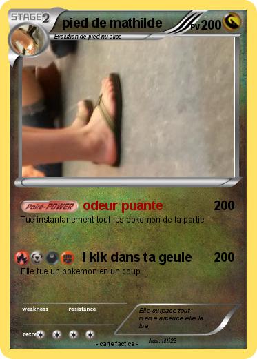 Pokemon pied de mathilde
