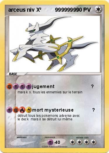 Pokemon arceus niv X²         99999999  