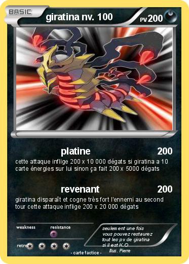 Pokemon giratina nv. 100