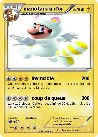 Pokemon mario tanuki d'or