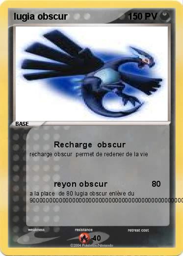 Pokemon lugia obscur