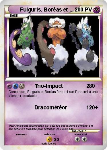 Pokemon Fulguris, Boréas et ...