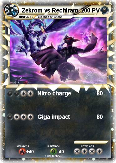 Pokemon Zekrom vs Rechiram