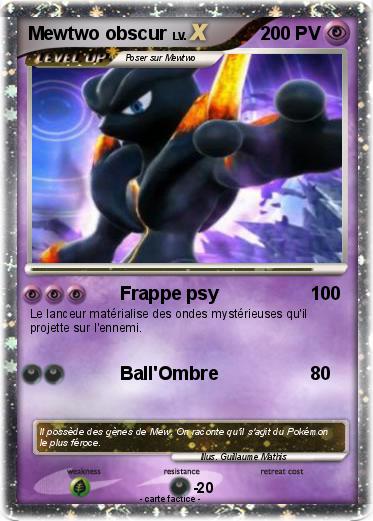 Pokemon Mewtwo obscur