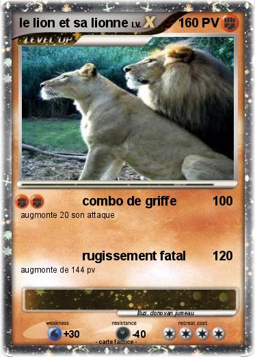 Pokemon le lion et sa lionne