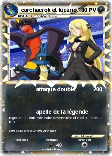Pokemon carchacrok et lucario