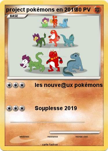 Pokemon project pokémons en 2019
