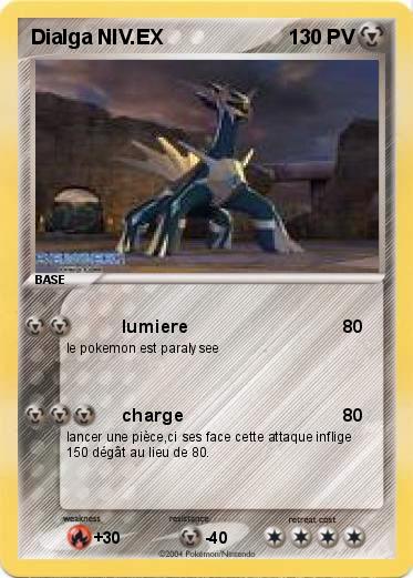 Pokemon Dialga NIV.EX