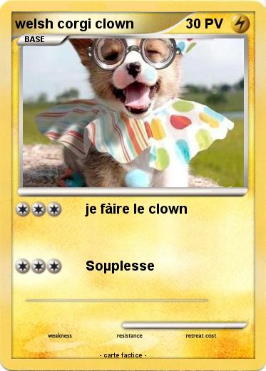 Pokemon welsh corgi clown