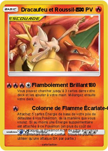 Pokemon Dracaufeu et Roussil-GX
