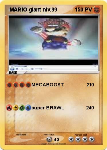 Pokemon  MARIO giant niv.99